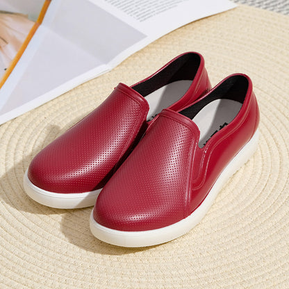 Orthopedic Balance | Perforated Leather Slip-On Comfort Shoes