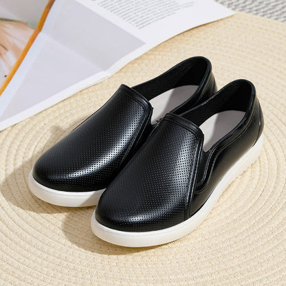Orthopedic Balance | Perforated Leather Slip-On Comfort Shoes
