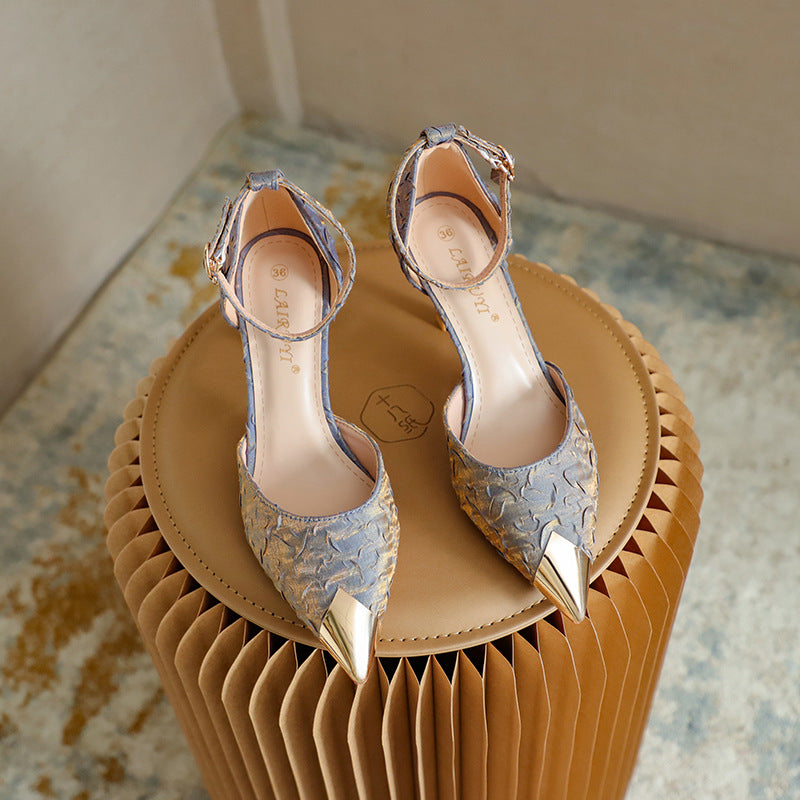Orthopedic Balance | Pointed Toe Ankle Strap Stiletto Heels
