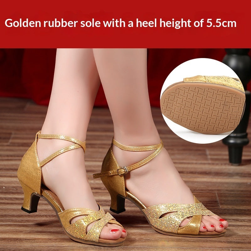 Orthopedic Balance Synthetic Suede Latin Dance Shoes