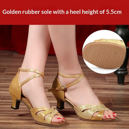 Orthopedic Balance Synthetic Suede Latin Dance Shoes