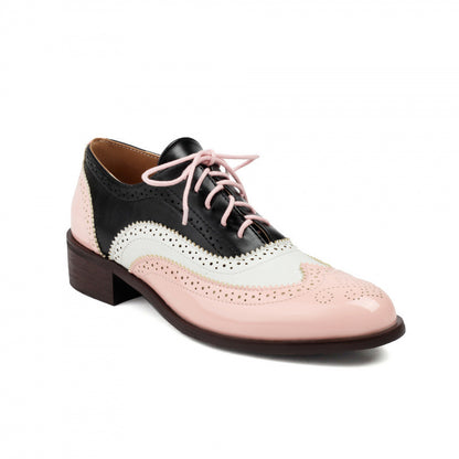 Orthopedic Balance | Colorblock Lace-Up Oxford Shoes