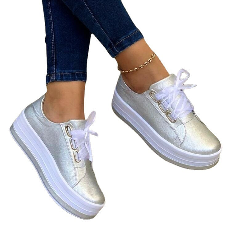 Orthopedic Balance Flat Sneakers With Ribbon - Unique Style And Comfort