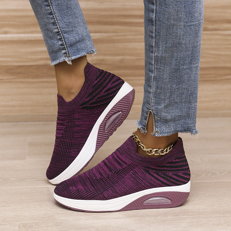 Orthopedic Balance Lightweight And Breathable Striped Mesh Shoes