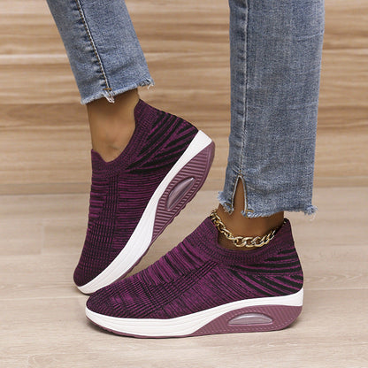 Orthopedic Balance Lightweight And Breathable Striped Mesh Shoes