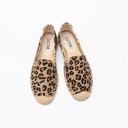 Orthopedic Balance Animal Print Espadrille Slip-On Flats