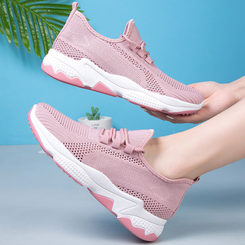 Orthopedic Balance Women’s Breathable Knit Sneakers – Lightweight Cushioned Comfort Walking Shoes