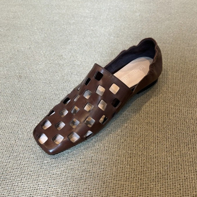 Orthopedic Balance Retro Flat Shoes With Elegant Pleats