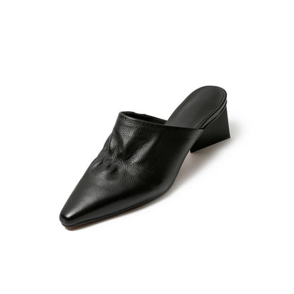 Bhavya | Women’s Orthopedic Pointed Toe Low Heel Mule Pumps