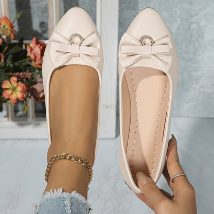 Orthopedic Balance Elegant Bow Flats – Classic Comfort Slip-On Shoes