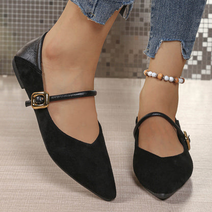 Orthopedic Balance Suede Flats - Wide Fit Comfort Shoes