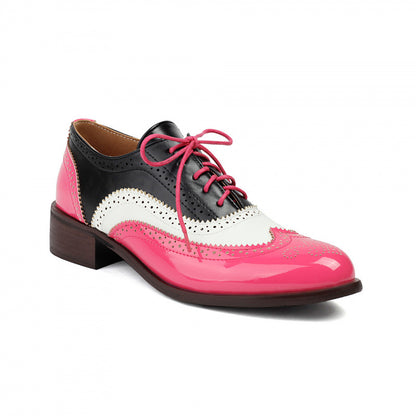 Orthopedic Balance | Colorblock Lace-Up Oxford Shoes