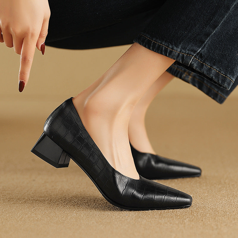 Orthopedic Balance Pointed Toe Low Heel Shoes - Ergonomic