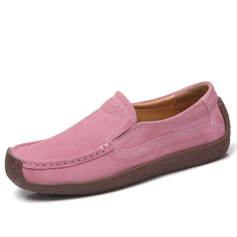 Orthopedic Balance Women’s Suede Slip-On Loafers – Lightweight Comfort Casual Shoes