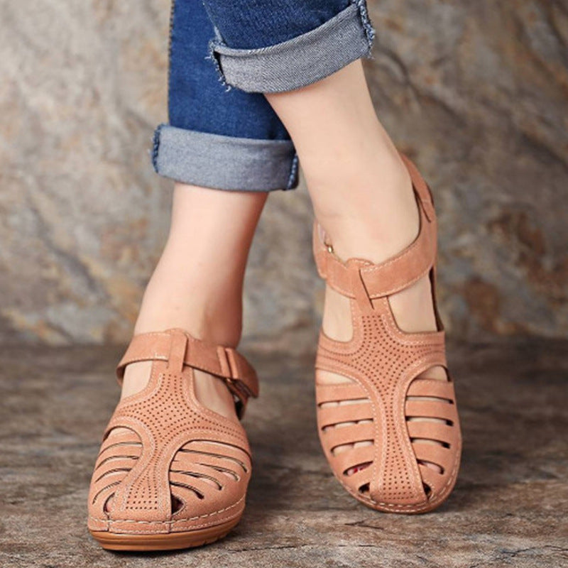 Orthopedic Balance Plus Size Retro Wedge Sandals - Comfort And Style