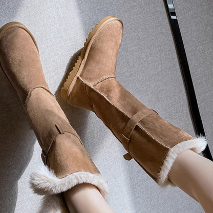 Alexa | High Tube Foldable Warm Fur Boots