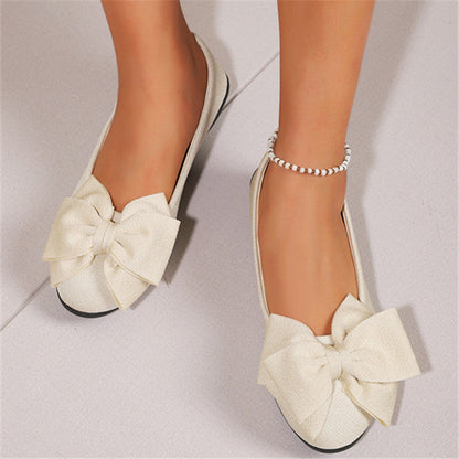 Orthopedic Balance New Flat Shoes With Bow - Casual Elegance