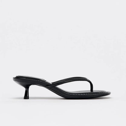 Queniva | Women’s Orthopedic Kitten Heel Thong Sandals