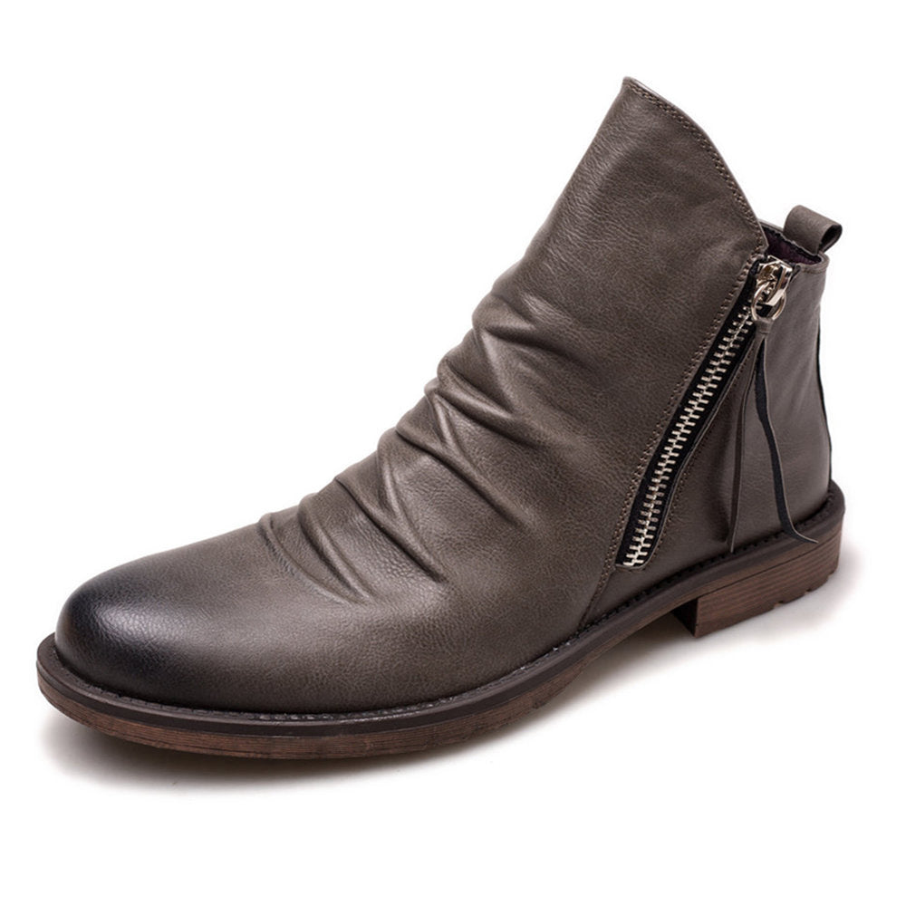 Daniel | Double side zipper non-slip men's boots