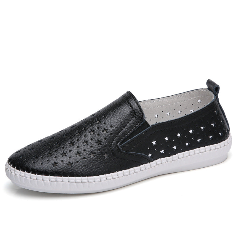 Orthopedic Balance Women’s Perforated Slip-On Flats – Lightweight Breathable Comfort Shoes