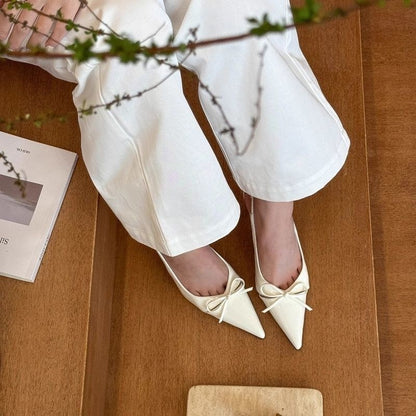 Galadriel | Women’s Orthopedic Bow Pointed Toe Slingback Heels