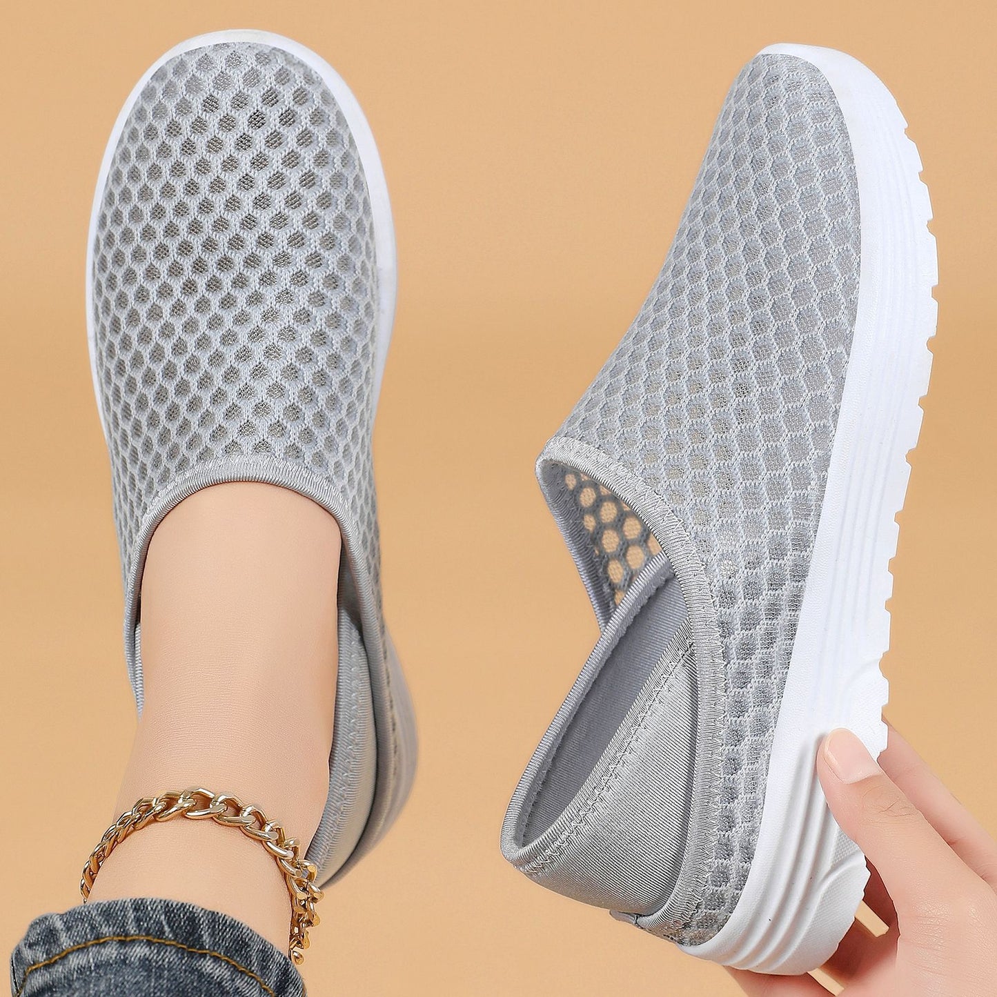 Orthopedic Balance | Breathable Mesh Slip-On Sneakers