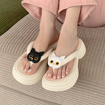 Whitney | Women’s Orthopedic Cute Cat Cloud Flip Flop Slippers