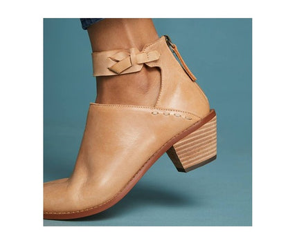 Marie | Ankle-Strap Block-Heel Orthopedic Booties