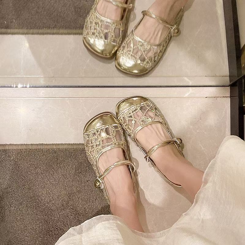 Orthopedic Balance | Floral Lace Mary Jane Ballet Flats