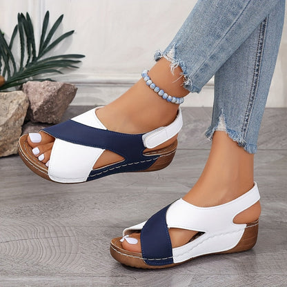 Francesca | Women’s Color Block Open-Toe Slingback Sandals