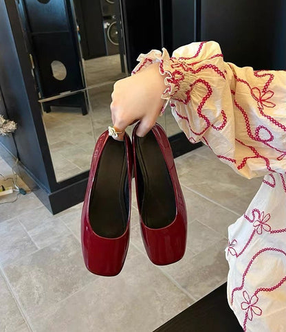 Orthopedic Balance | Polka Dot Faux Fur Trim Loafers