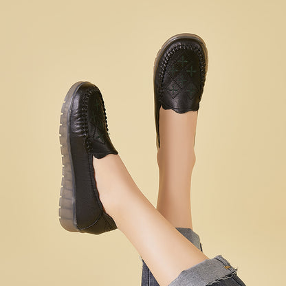 Orthopedic Balance Women’s Perforated Loafers – Breathable Lightweight Comfort Slip-On Shoes