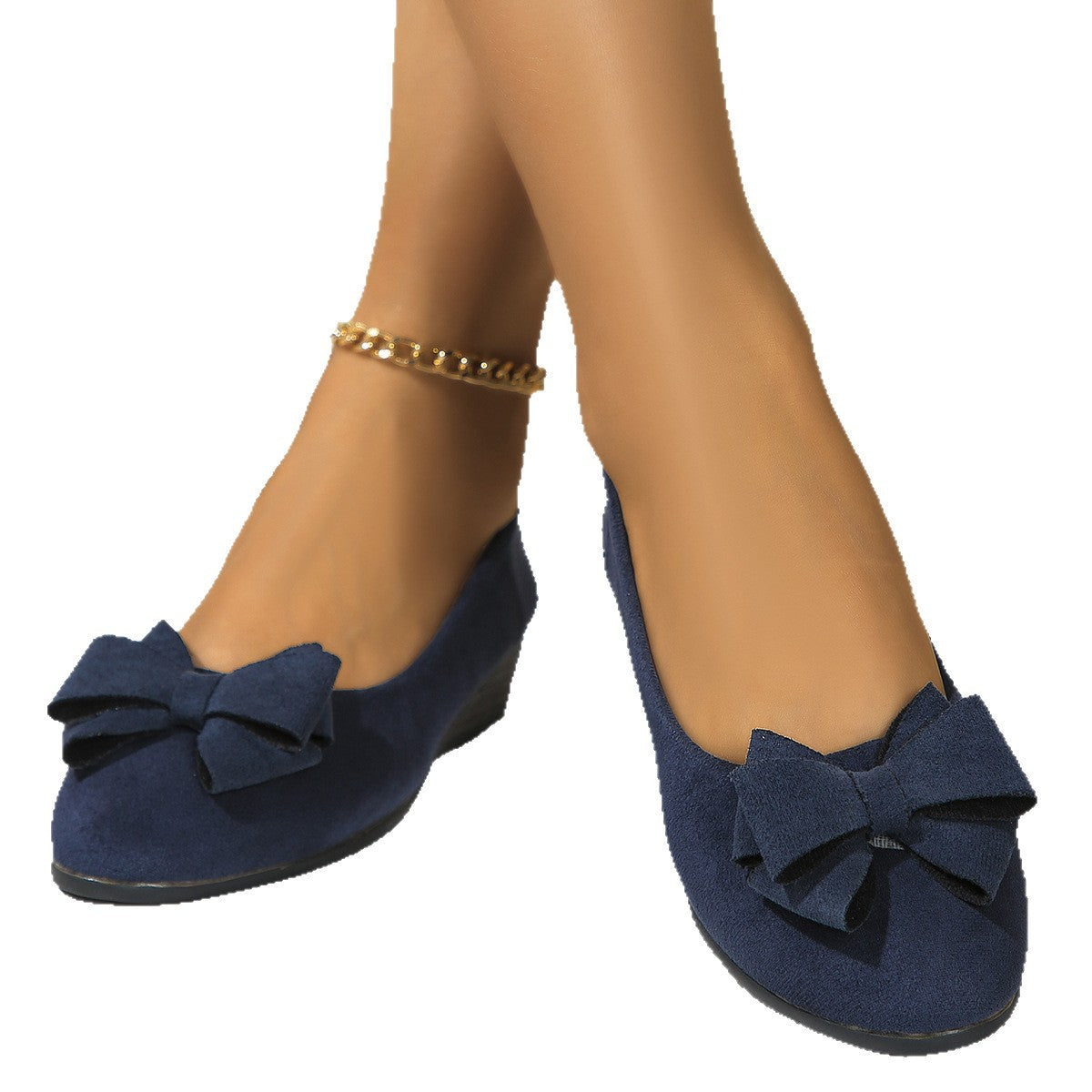 Orthopedic Balance Suede Shoes With Bow And Elastic - Unique Elegance