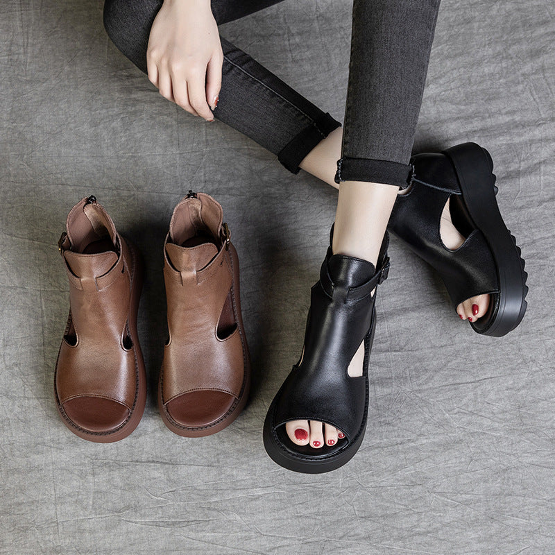 Orthopedic Balance Peep-Toe Ankle Boot Sandals