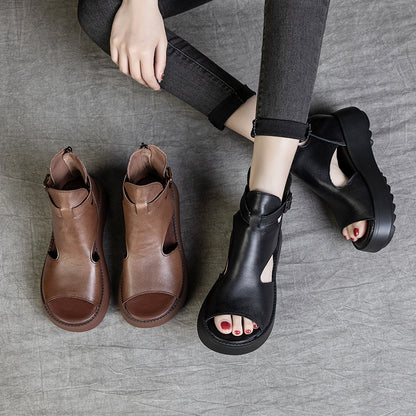 Orthopedic Balance Peep-Toe Ankle Boot Sandals