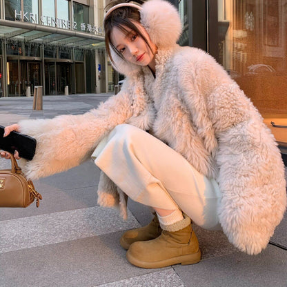 Lena | Fur-Cuff Suede Ankle Winter Boots