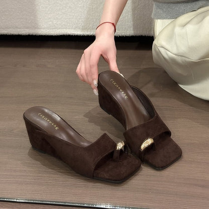 Astraea | Women’s Orthopedic Platform Slide Sandals with Bow Detail