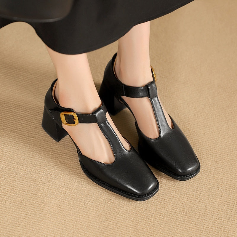 Orthopedic Balance Square Toe Sandals - T-Buckle Comfort