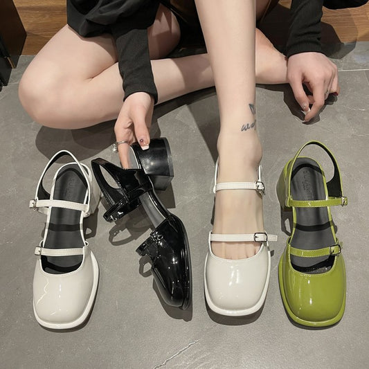 Orthopedic Balance Mary Jane Shoes - Korean Style, Thick And Unique Heel