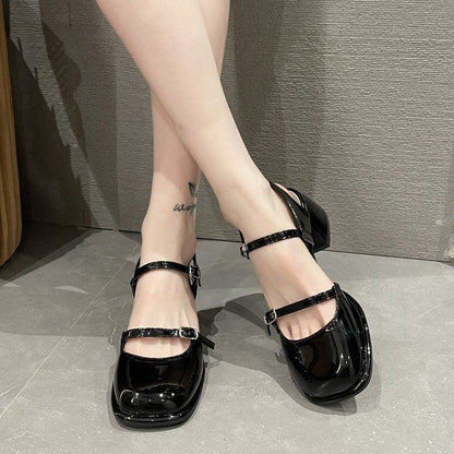Orthopedic Balance Mary Jane Shoes - Korean Style, Thick And Unique Heel