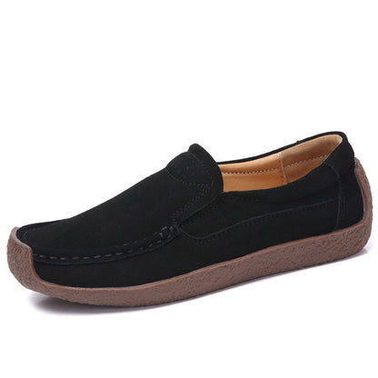 Orthopedic Balance Women’s Suede Slip-On Loafers – Lightweight Comfort Casual Shoes
