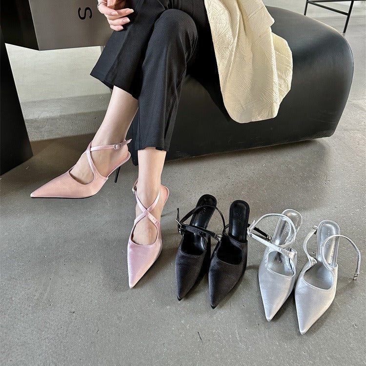 Orthopedic Balance Pointed-Toe Slingback Heels