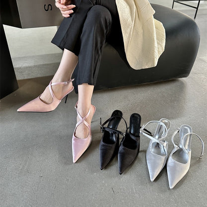 Orthopedic Balance Pointed-Toe Slingback Heels