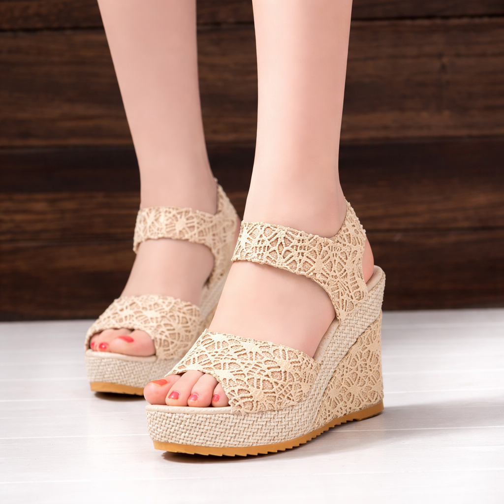 Orthopedic Balance Flat-Bottomed High-Heeled Sandals - Unique Elegance