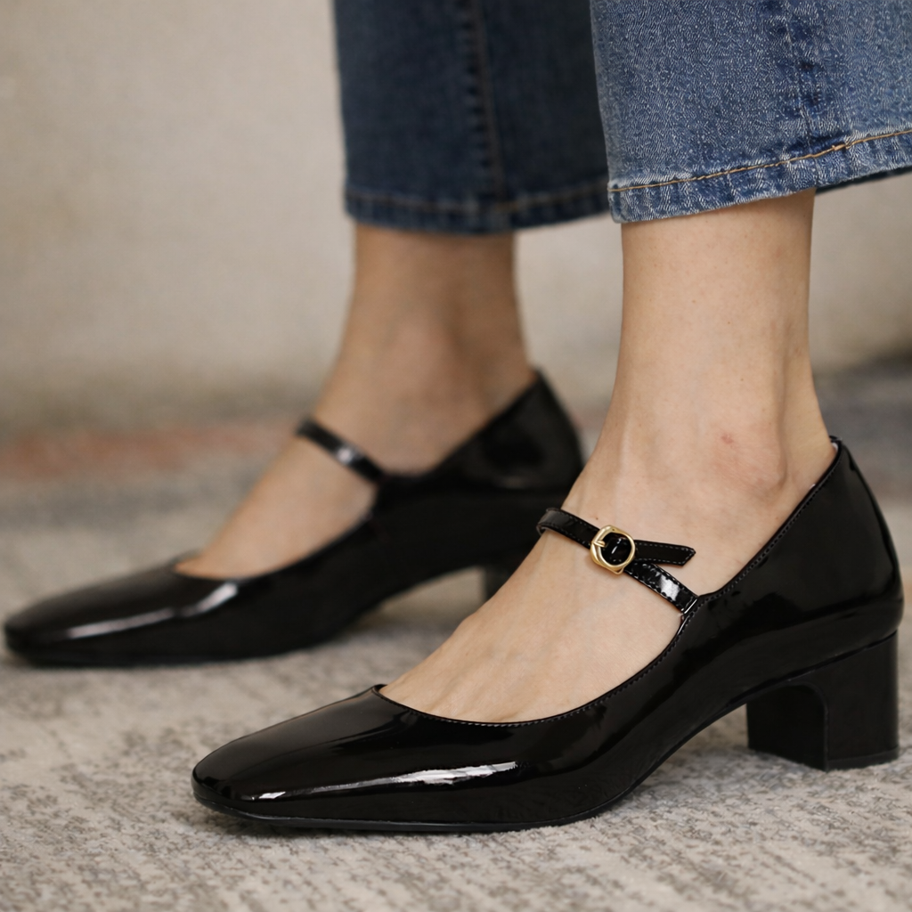 Orthopedic Balance Mid-Heel Pumps - Square Toe Comfort