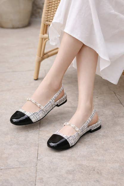 Orthopedic Balance Flat Shoes - Square Toe Elastic Band