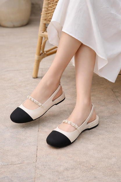 Orthopedic Balance Flat Shoes - Square Toe Elastic Band