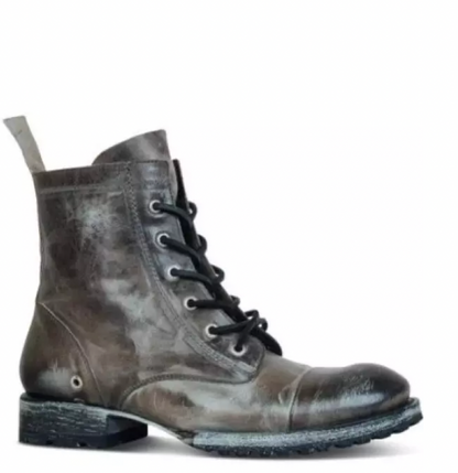 Gala | Men’s Orthopedic Vintage Leather Combat Boots