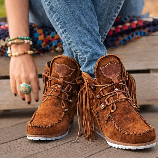 Delaney | Women’s Orthopedic Suede Moccasin Ankle Boots