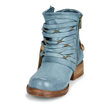 Emma | Women’s Orthopedic Lace-Up Ankle Boots with Side Zipper